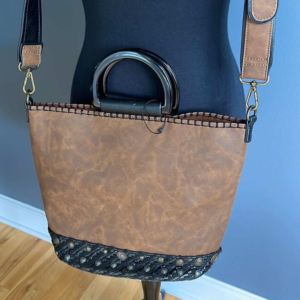 Desigual Desigual vegan embossed leather, studded shoulder bag. Matc Size ONE SIZE - 5 Thumbnail