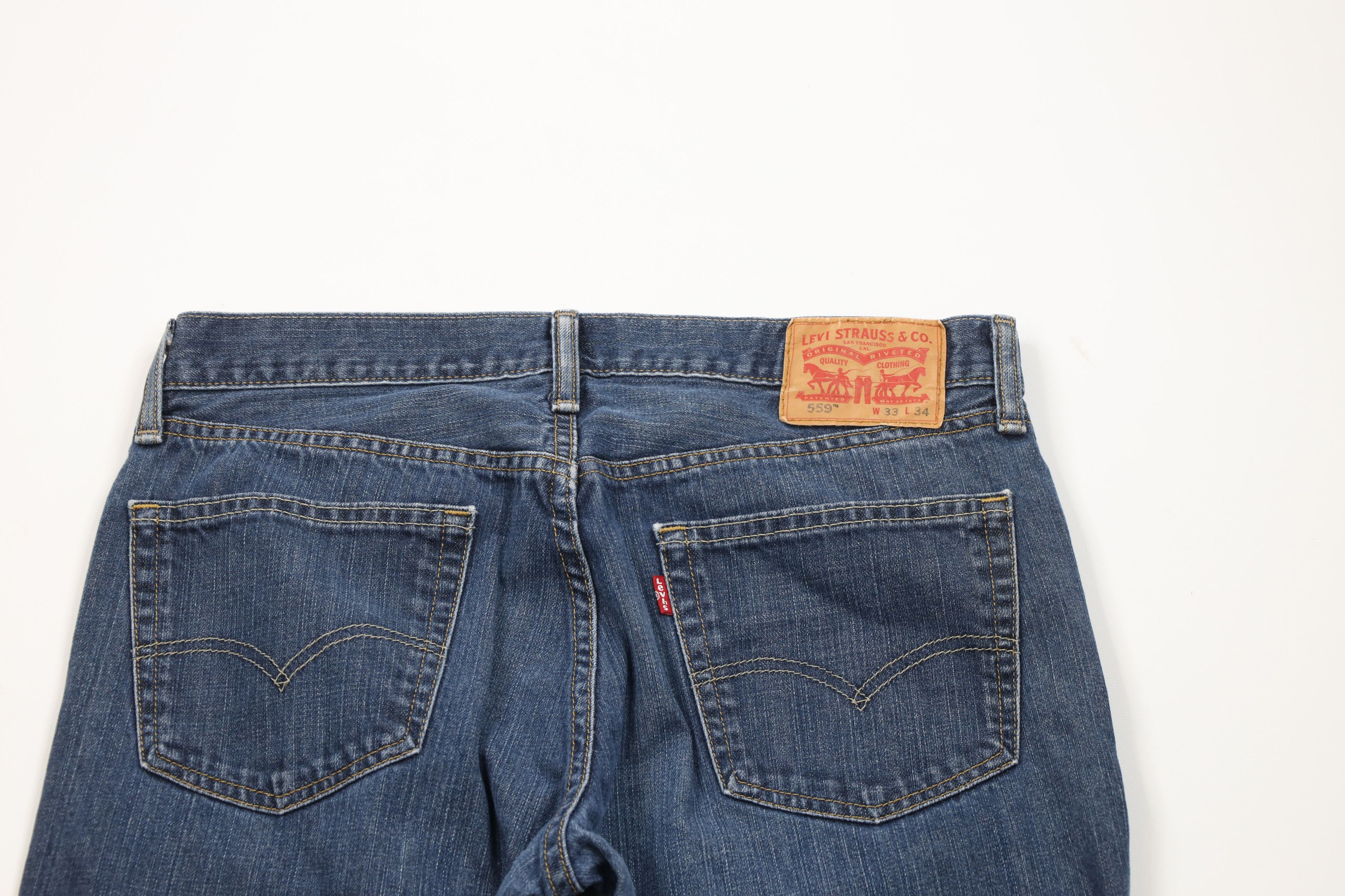Levi's Vintage Y2K Levis 559 Relaxed Straight Wide Leg Denim Jeans Size US 33 - 9 Thumbnail