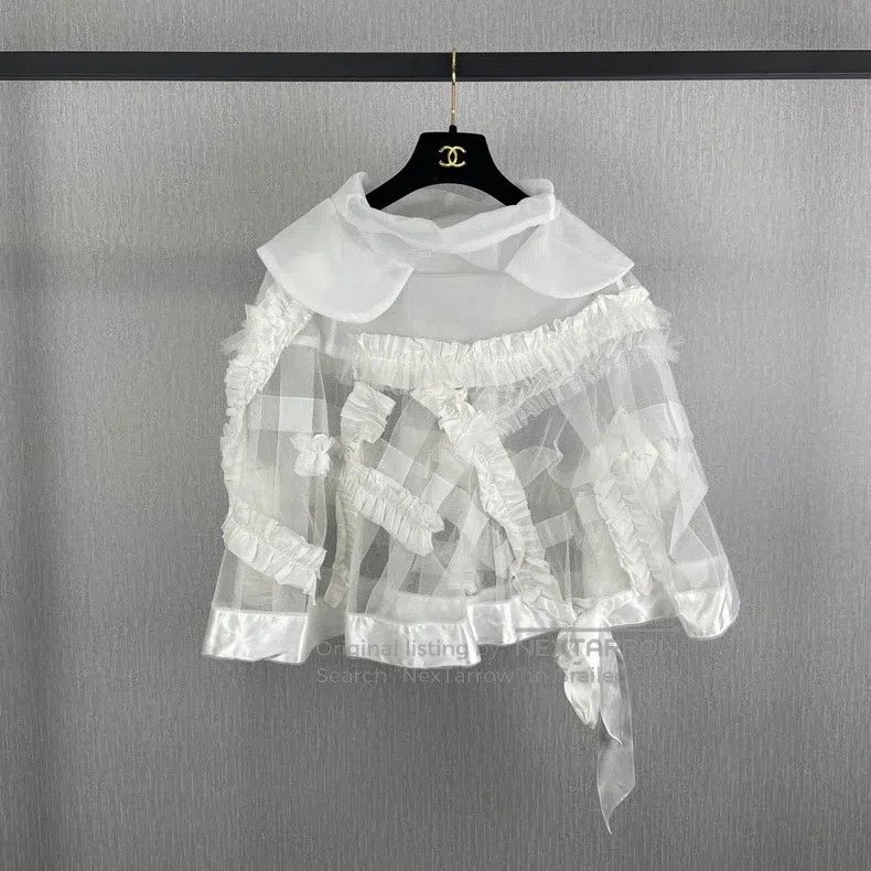 Comme des Garcons Comme Des Garcons White Lace Shawl Cloak Short Jacket Size M / US 6-8 / IT 42-44 - 2 Thumbnail