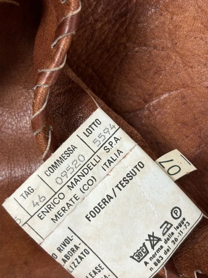 Dolce & Gabbana 1990s Dolce & Gabbana Whipstitched Brown Leather Jacket Size US M / EU 48-50 / 2 - 11 Thumbnail