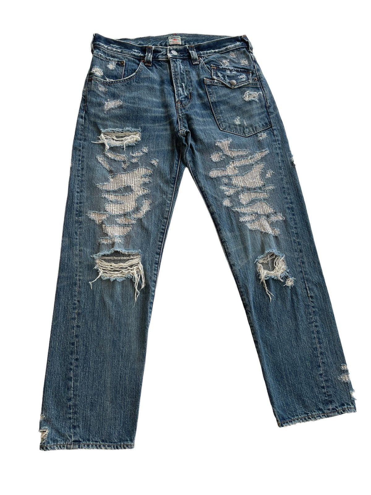 Japanese Brand Vintage RNa Slang Ripped Distressed Jeans Size US 31 - 5 Thumbnail