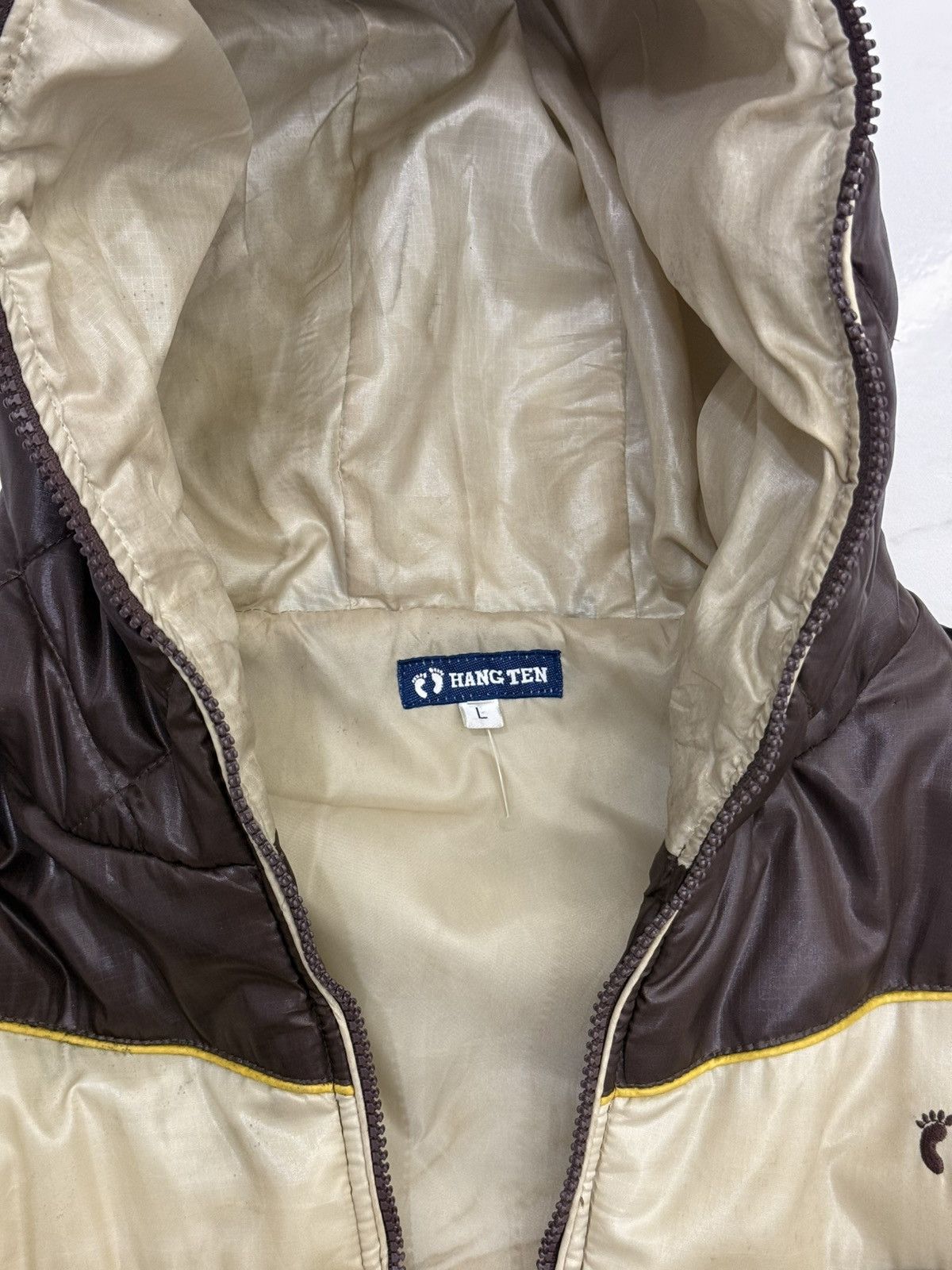 Hang Ten Vintage 90s HANG TEN Fullzip Hoodie Like Bape Quilted Jacket Size US L / EU 52-54 / 3 - 12 Thumbnail