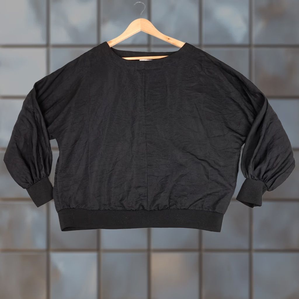 Vintage Prologue Womens Large Black Long Sleeve Pullover Round Neck Shirt Size L / US 10 / IT 46 - 1 Thumbnail