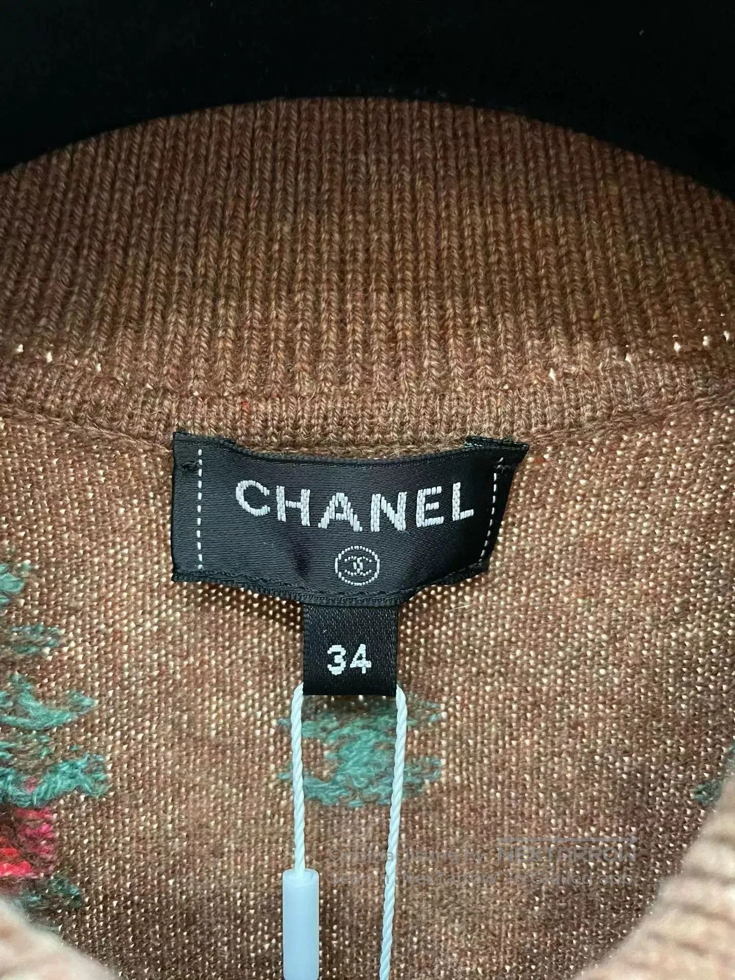 Chanel Chanel Brown Floral Cropped Knit Top. Size M / US 6-8 / IT 42-44 - 4 Thumbnail