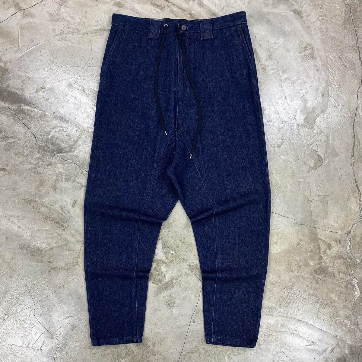 Maison MIHARA YASUHIRO Drawstring Denim Trousers Size US 33 - 1 Thumbnail