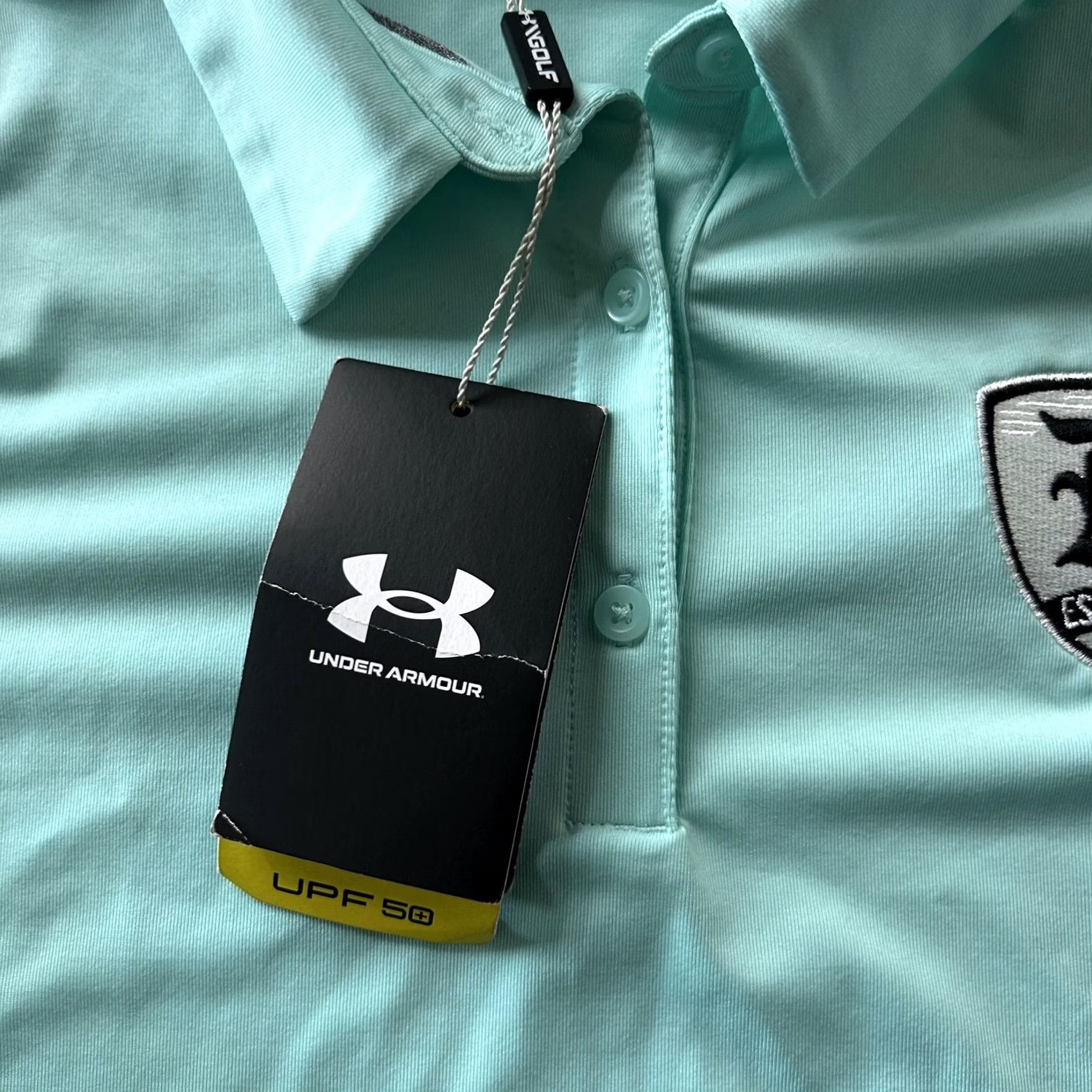 Under Armour VINTAGE Under Armour Golf Polo Shirt Womens Small Blue UPF 50 Stretch Erie Insurance Size S / US 4 / IT 40 - 3 Thumbnail