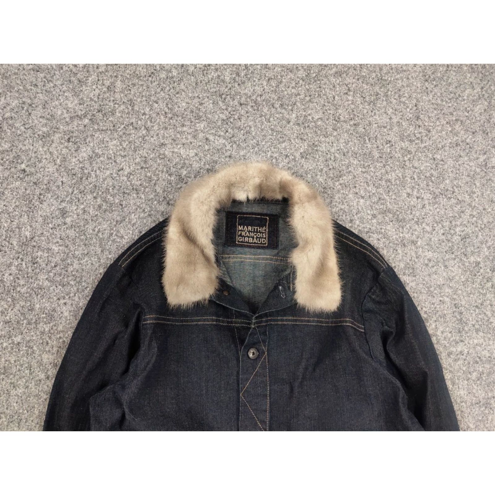 Vintage Marithe Francois Girbaud Denim Jacket Vintage Pocket fur collar Jacket Size M / US 6-8 / IT 42-44 - 4 Thumbnail