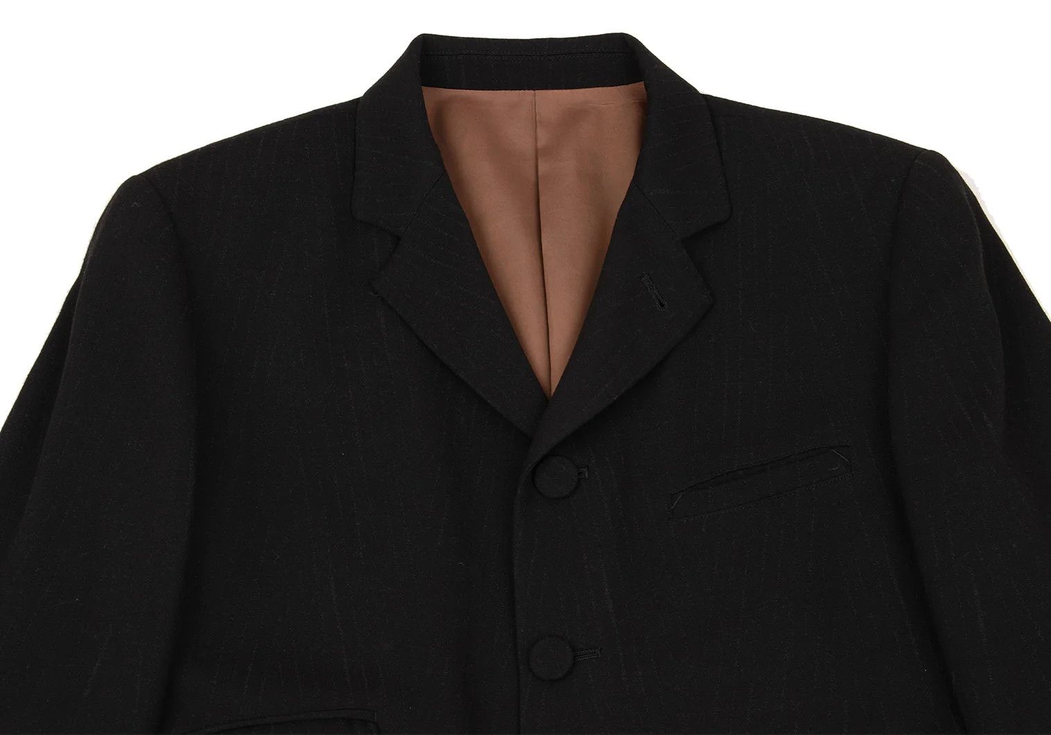Jean Paul Gaultier Flap Pocket Design Shadow Stripe Jacket in Black Size 48 Size US M / EU 48-50 / 2 - 2 Thumbnail