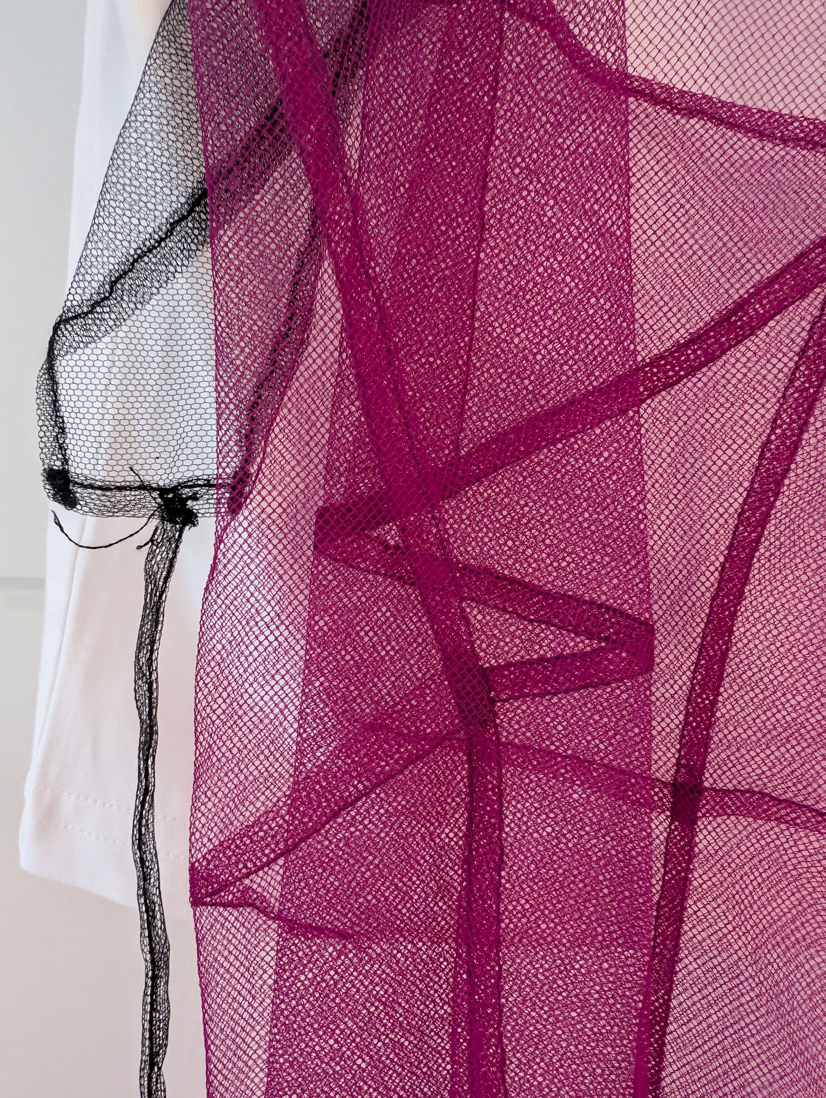 Other Quetsche “Hidden Dress” Layered T-Shirt/Sheer Tulle Overlay Size S / US 4 / IT 40 - 6 Thumbnail
