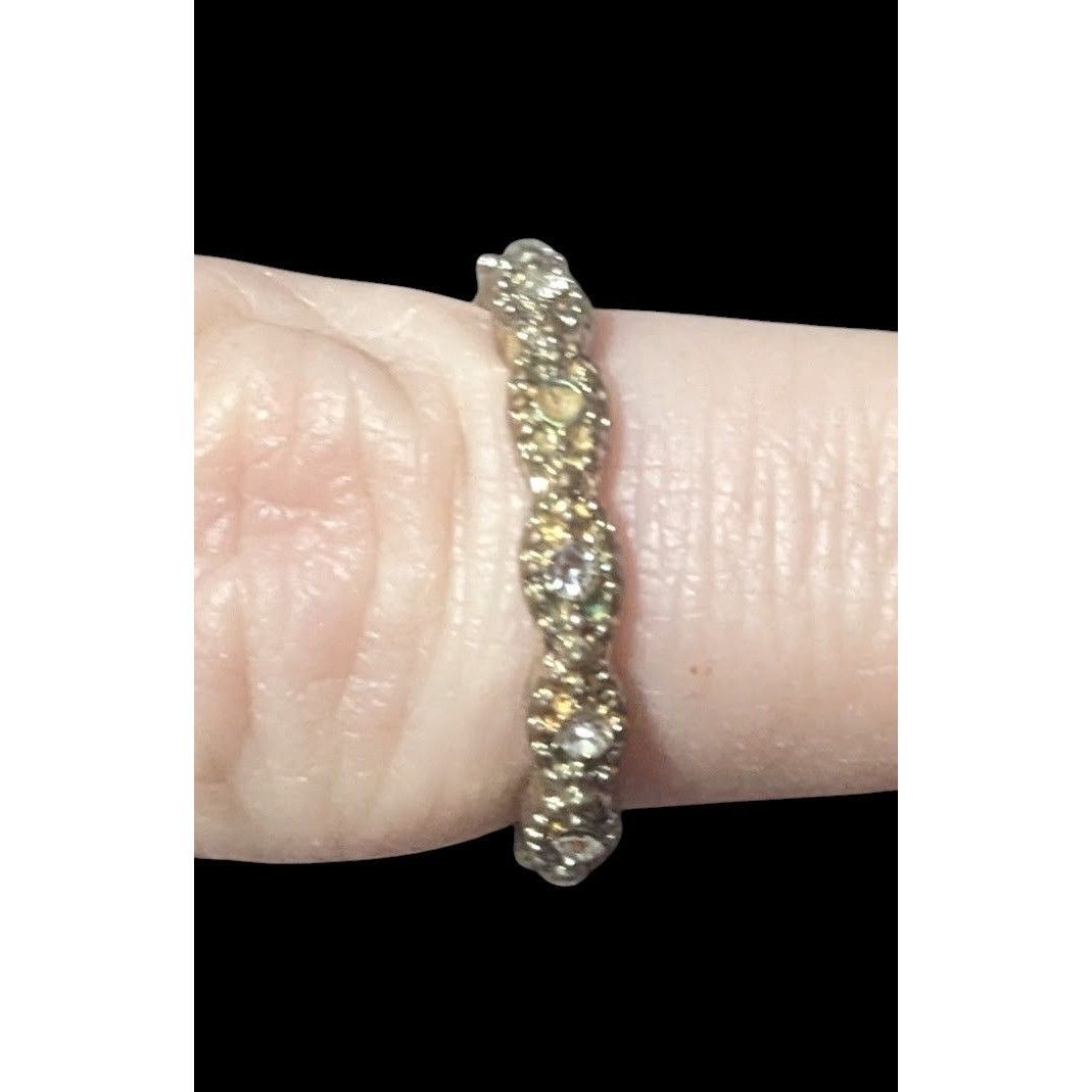 Other Whimsical Braided Silver Tone Rhinestone Ring Size 7 Size ONE SIZE - 15 Thumbnail