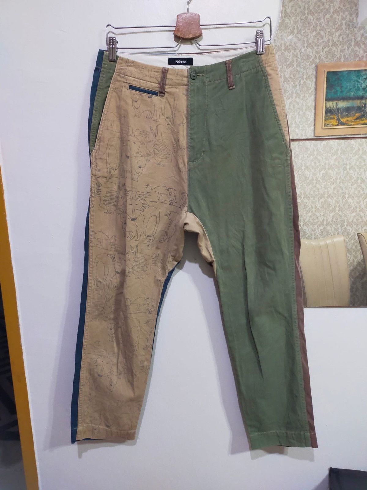 Issey Miyake Né-net Patchwork Colorblock Pants Rare Japanese Avant-Garde Size US 31 - 3 Thumbnail