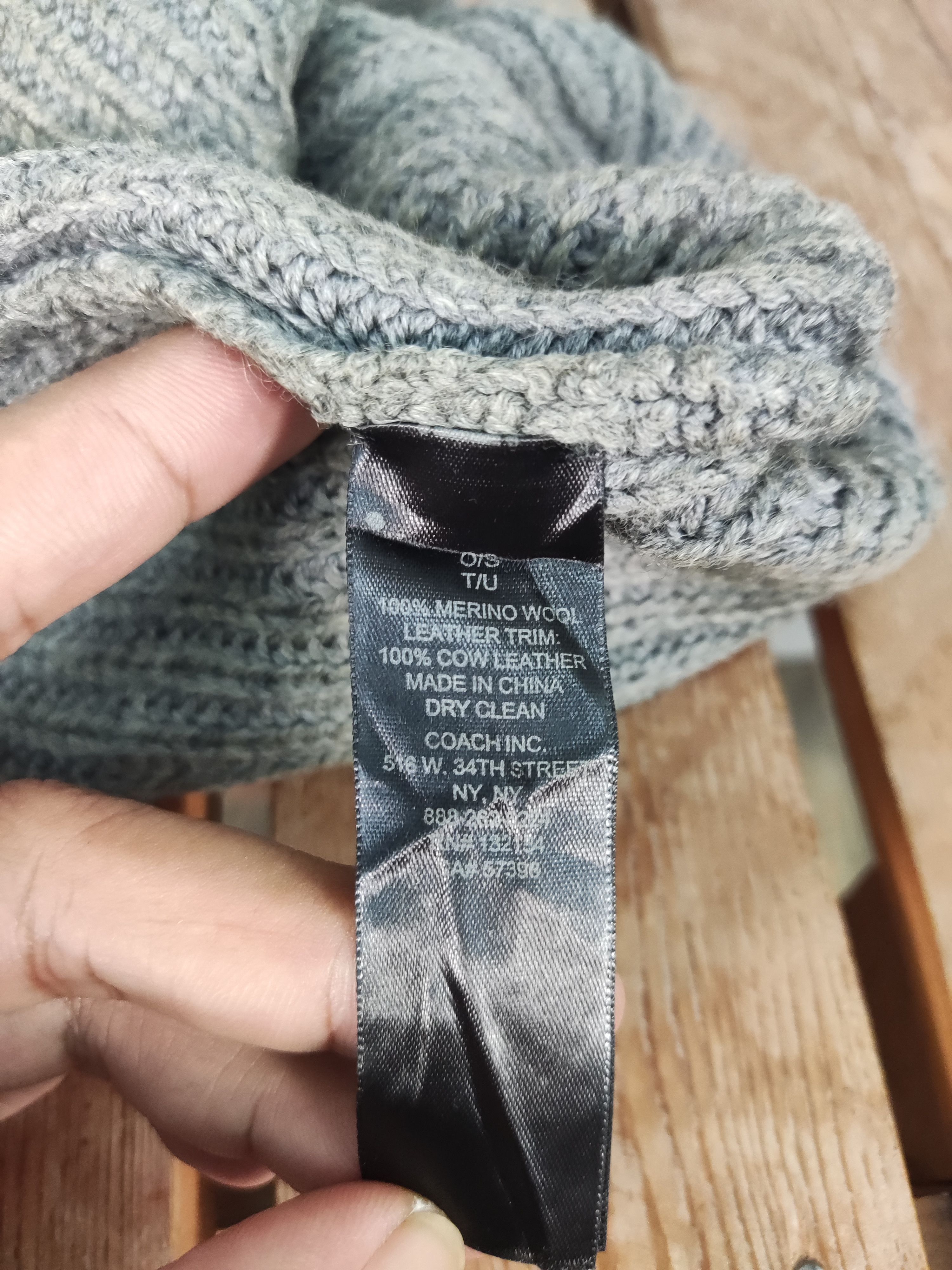 Coach Vintage Coach Plain Gray Wool Beanie Hat Size ONE SIZE - 8 Thumbnail