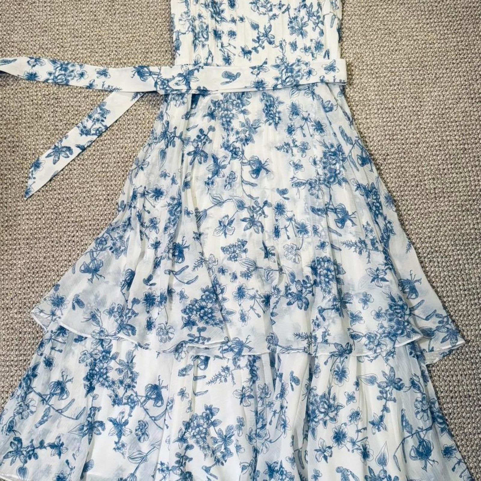 Club Monaco Blue and White Floral Dress -Club Monaco maxi dress Size S / US 4 / IT 40 - 5 Thumbnail