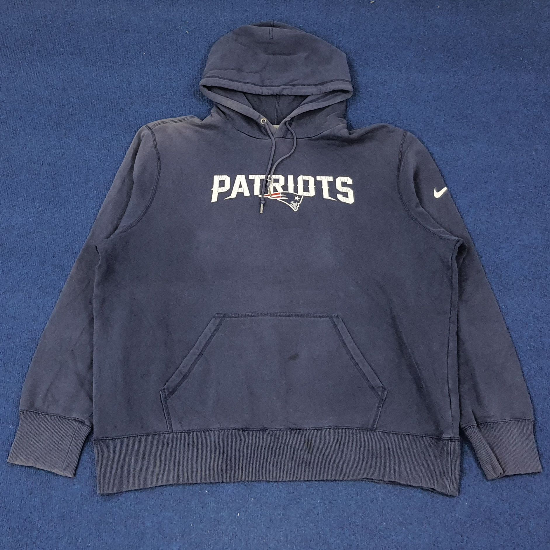 Nike × Vintage Vintage Nike Patriots USA Sports Hoodie C215N25 Size US XXL / EU 58 / 5 - 1 Thumbnail