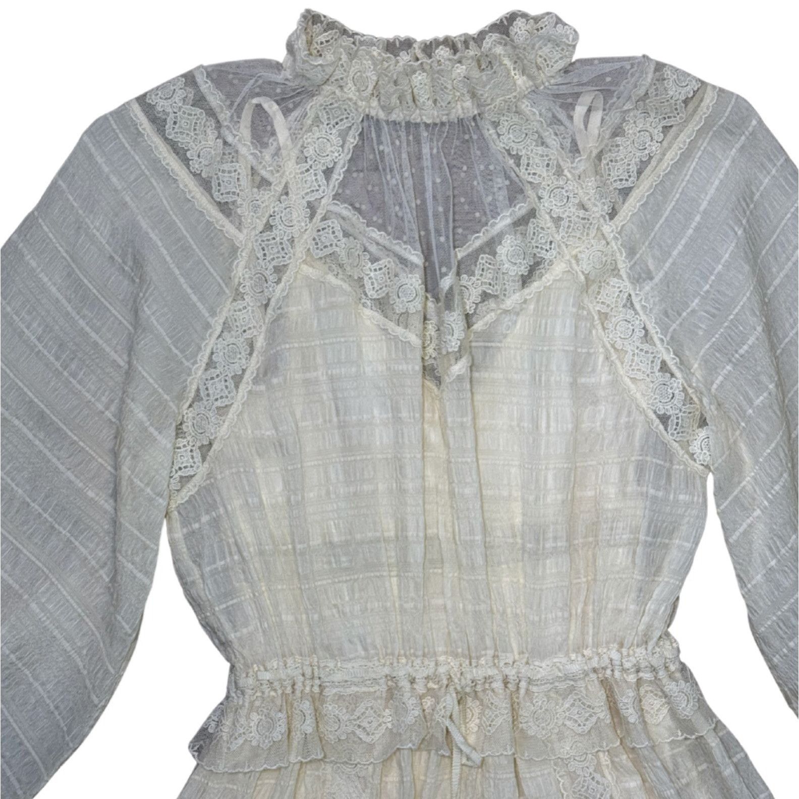 Zimmermann ZIMMERMANN Sabotage Lace Yellow Mini Dress EUC $895 Sz 1 S Size S / US 4 / IT 40 - 5 Thumbnail