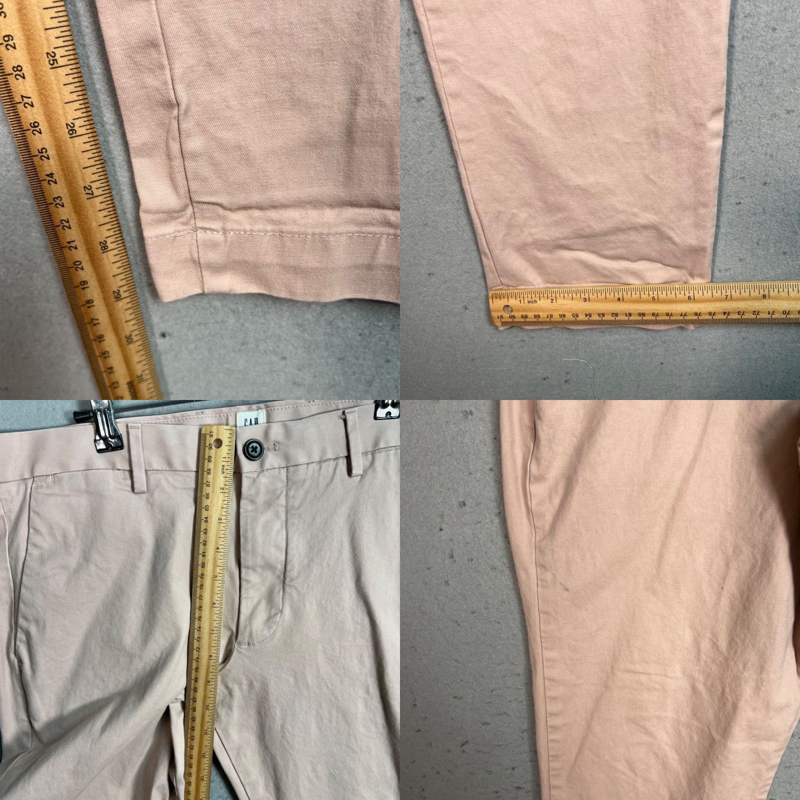 Gap Gap Mens Slim Fit Chinos 33 x 30 Light Pink Cotton Pants Size US 31 - 8 Thumbnail