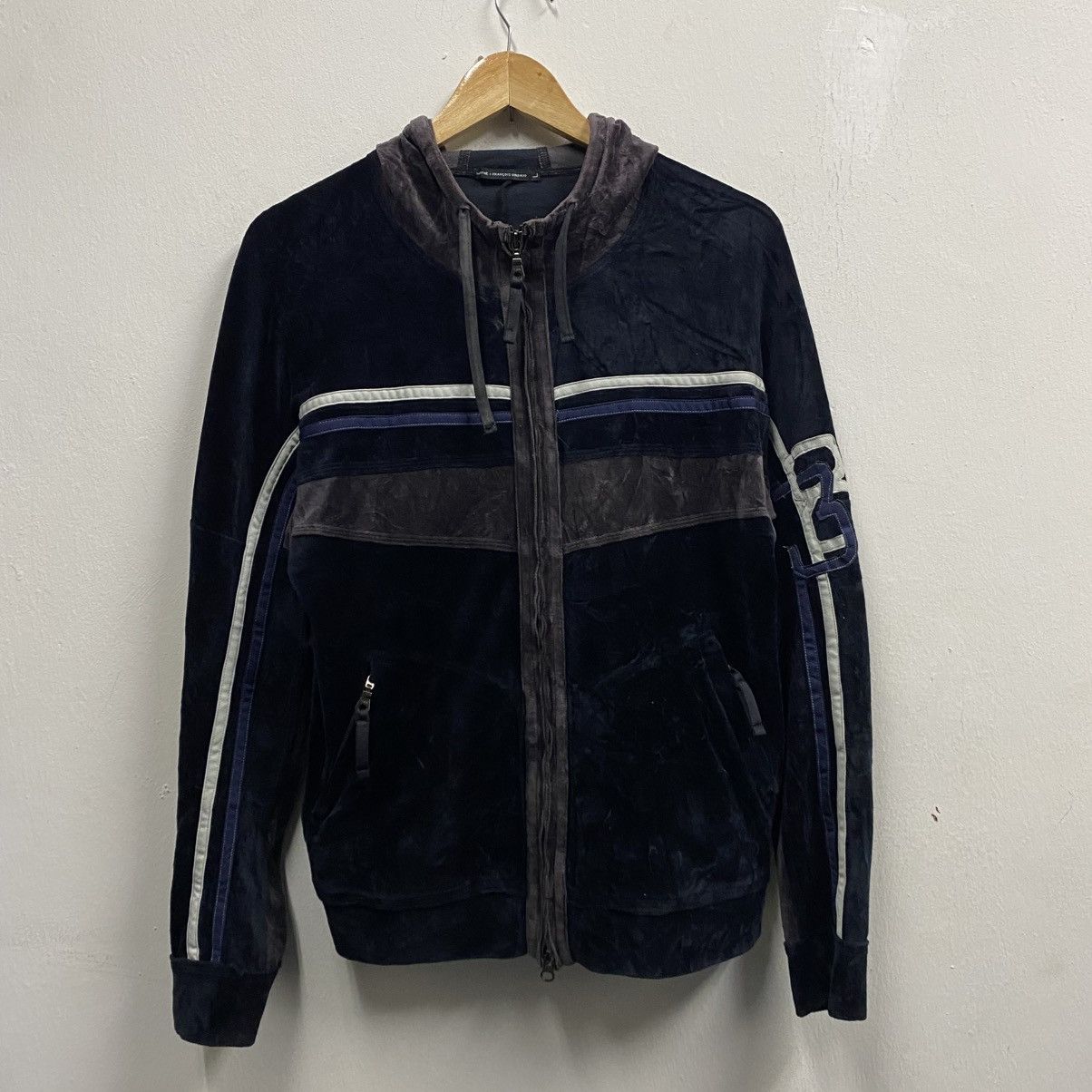 Marithe + Francois Girbaud Marithé + François Girbaud Velour Track Jacket Zipper Hoodie Size US M / EU 48-50 / 2 - 1 Thumbnail