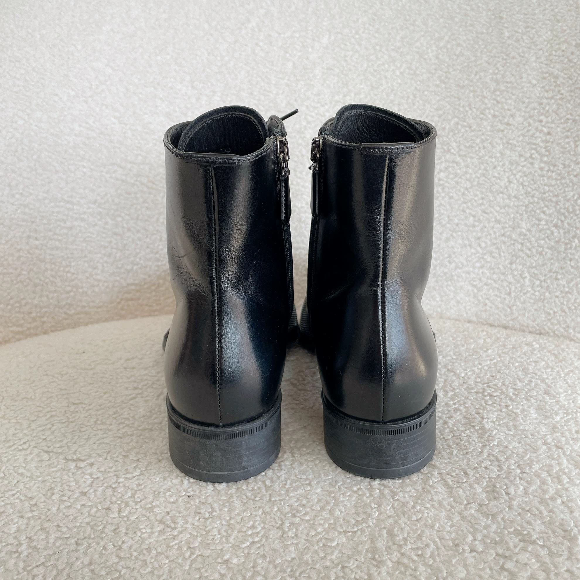 Prada Prada black short boots 35.5 Size US 5.5 / IT 35.5 - 4 Thumbnail
