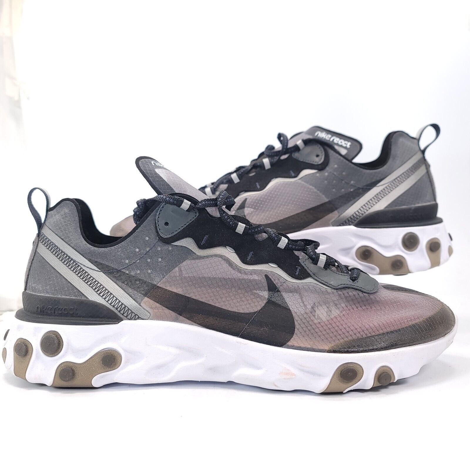 Nike Nike React Element 87 Shoe Men Size 14 AQ1090-001 Gray Black Size US 14 / EU 47 - 6 Thumbnail