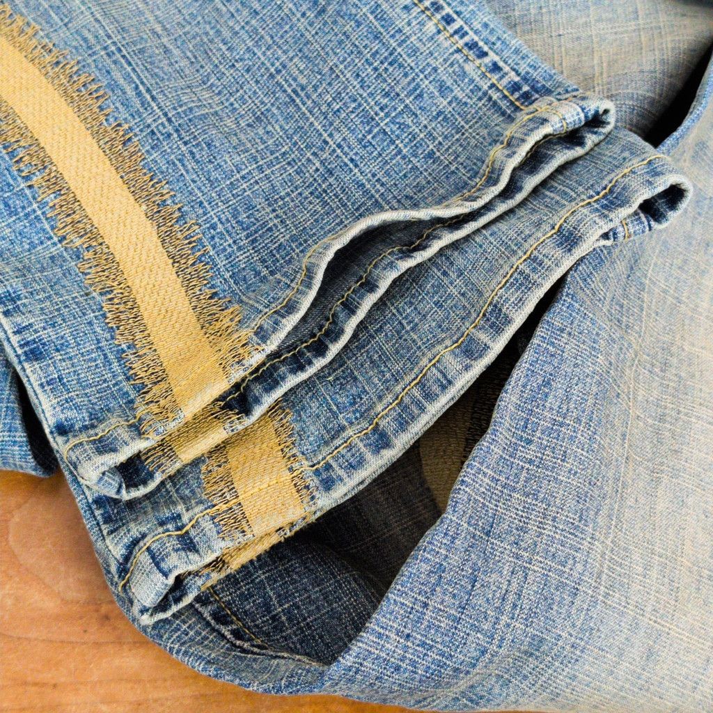 Other Vintage Indigo-Red Front Tie Side Zip Stitched Jeans 28 Size 28" / US 6 / IT 42 - 6 Thumbnail