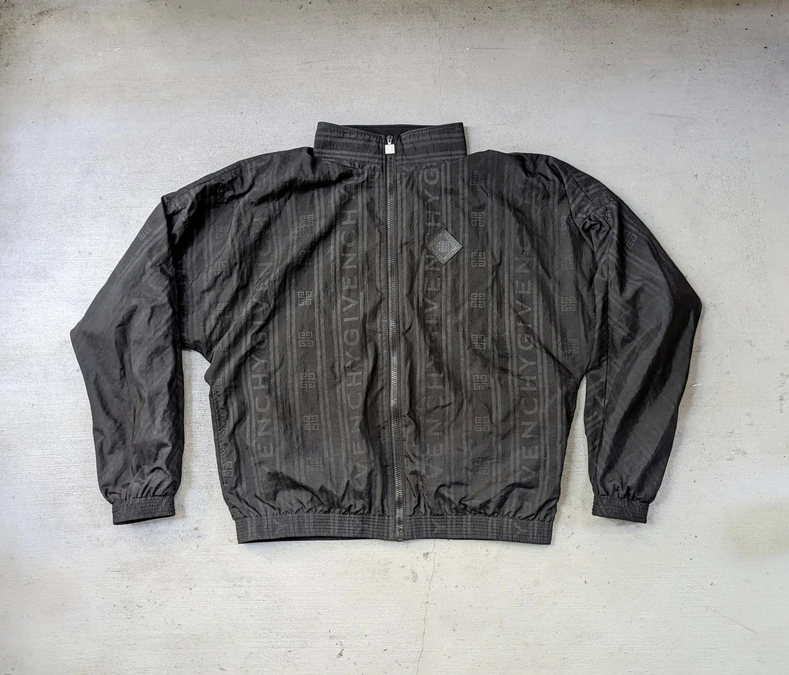 Givenchy Jacquard Logo Track Jacket Black 52 Windbreaker