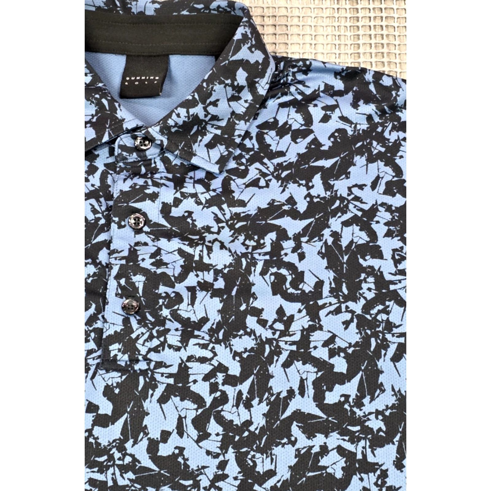 Vintage Dunning Polo Shirt Mens M Blue Camo Golf Performance Short Sleeve PGA Carolinas Shirt Size US M / EU 48-50 / 2 - 4 Thumbnail