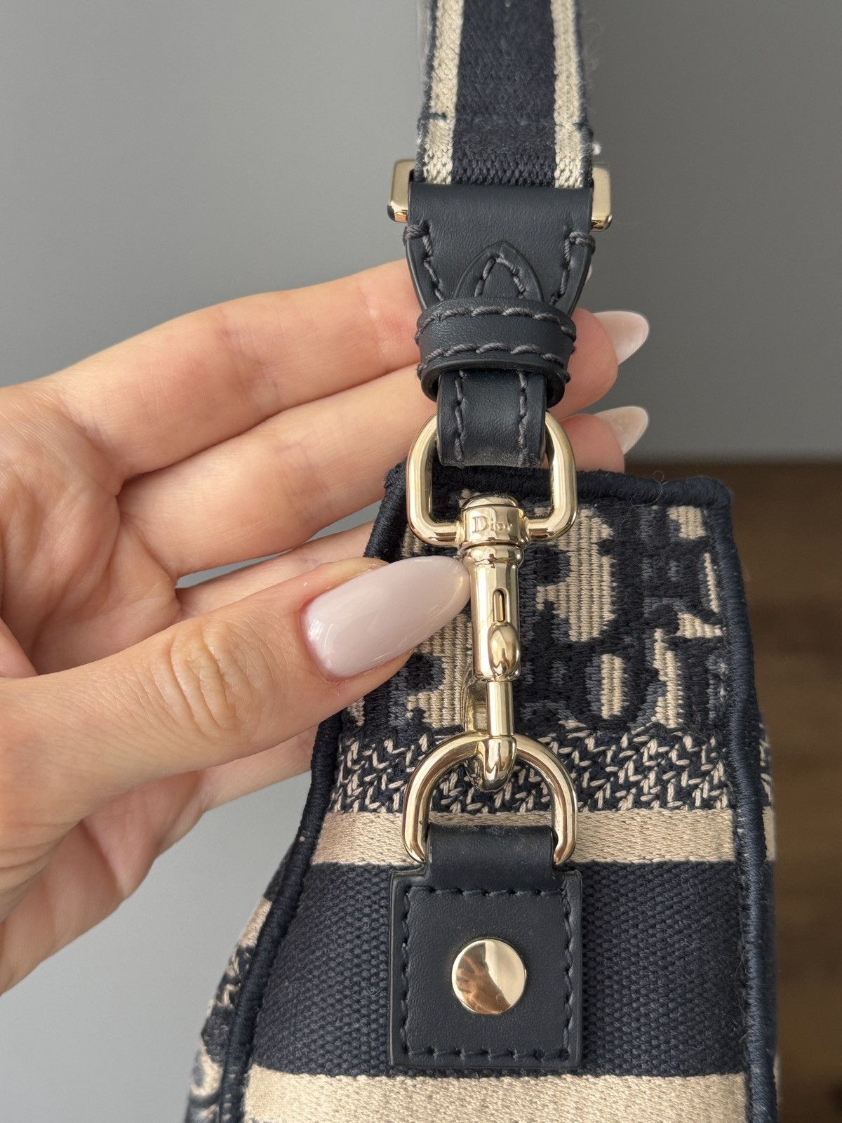 Dior DIOR Small Diorcamp Bag Blue Oblique Embroidery Size ONE SIZE - 7 Thumbnail