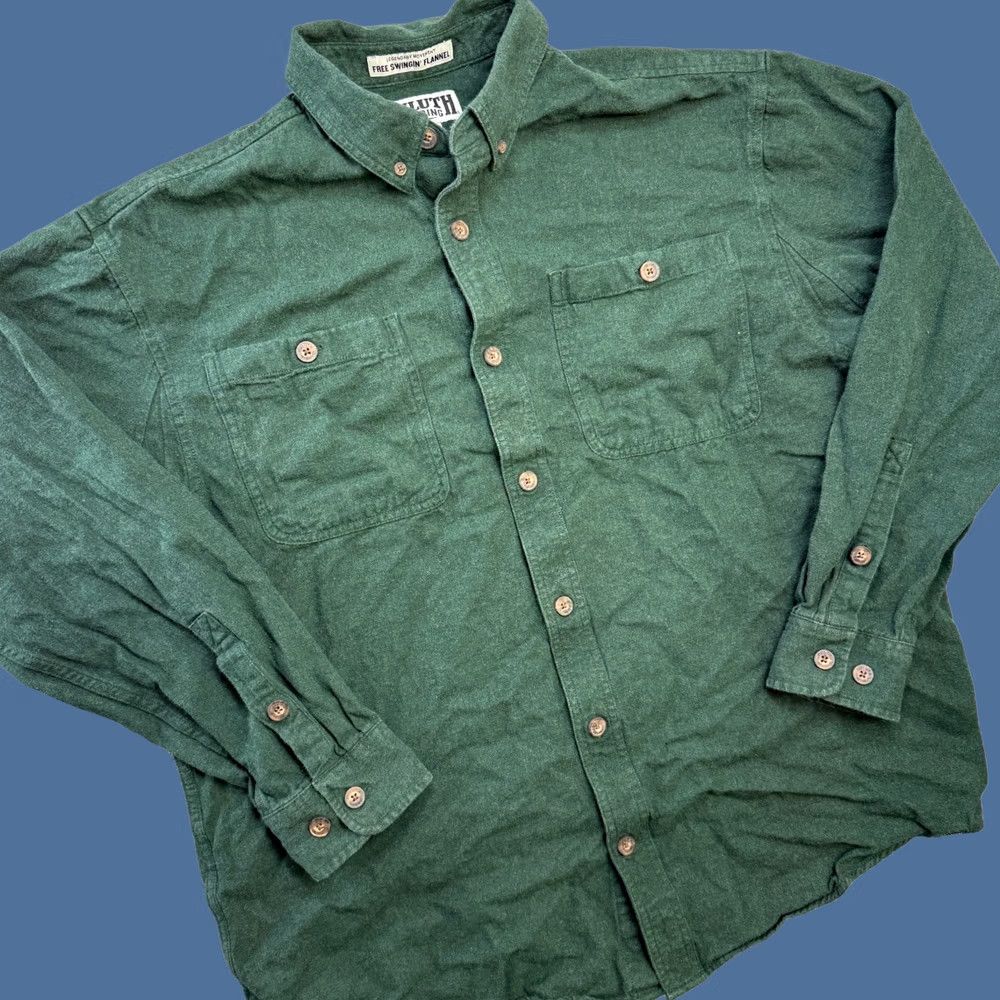 Vintage Duluth Mens Button-Up Shirt L Green Flannel Relaxed Chore Work Casual Vintage Unspecified Size US L / EU 52-54 / 3 - 1 Thumbnail