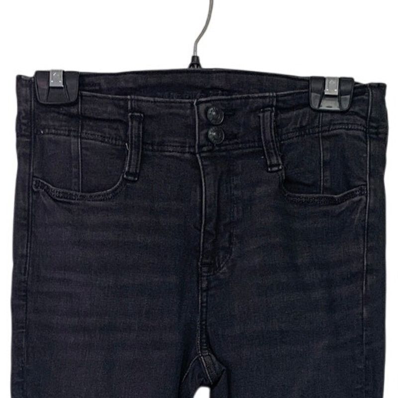 American Eagle Outfitters New American Eagle Womens Size 4 Skinny Denim Black Jeans Size 27" / US 4 / IT 40 - 2 Thumbnail