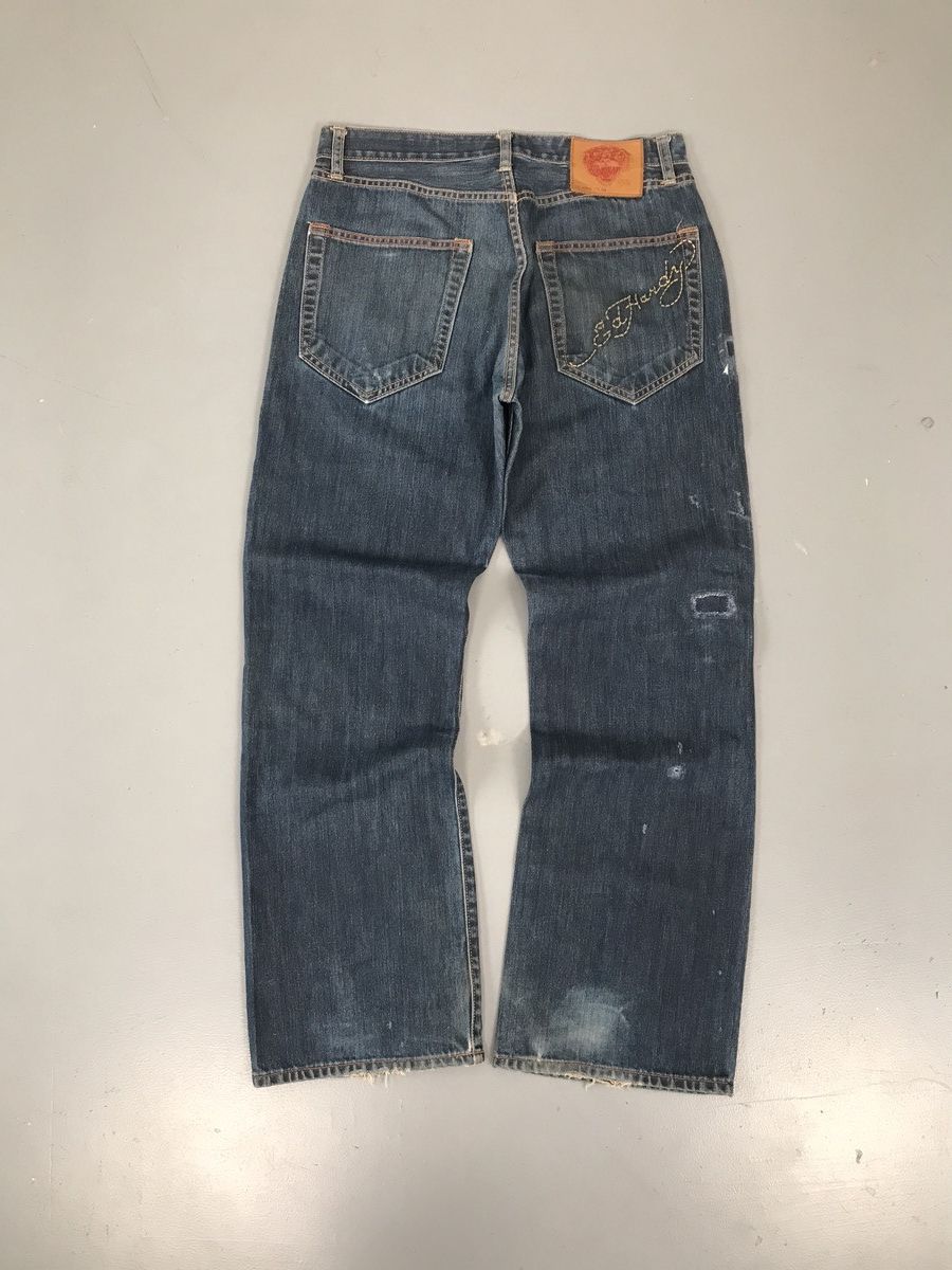 Christian Audigier × Ed Hardy × Vintage Vintage Ed hardy spell out embroidered denim Size US 34 / EU 50 - 2 Thumbnail