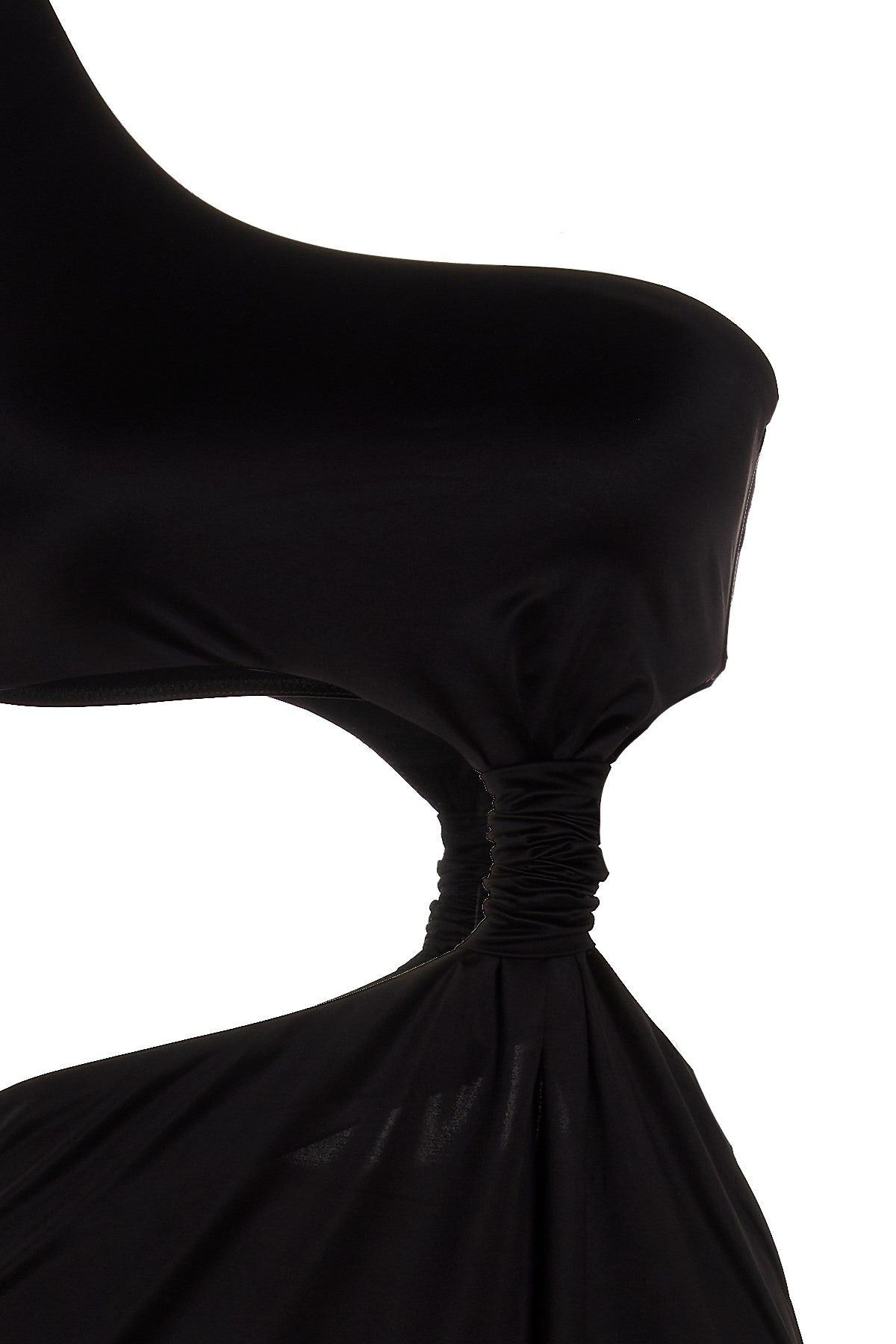 Versace o1y0226 Midi Dress in Black Size XS / US 0-2 / IT 36-38 - 2 Thumbnail