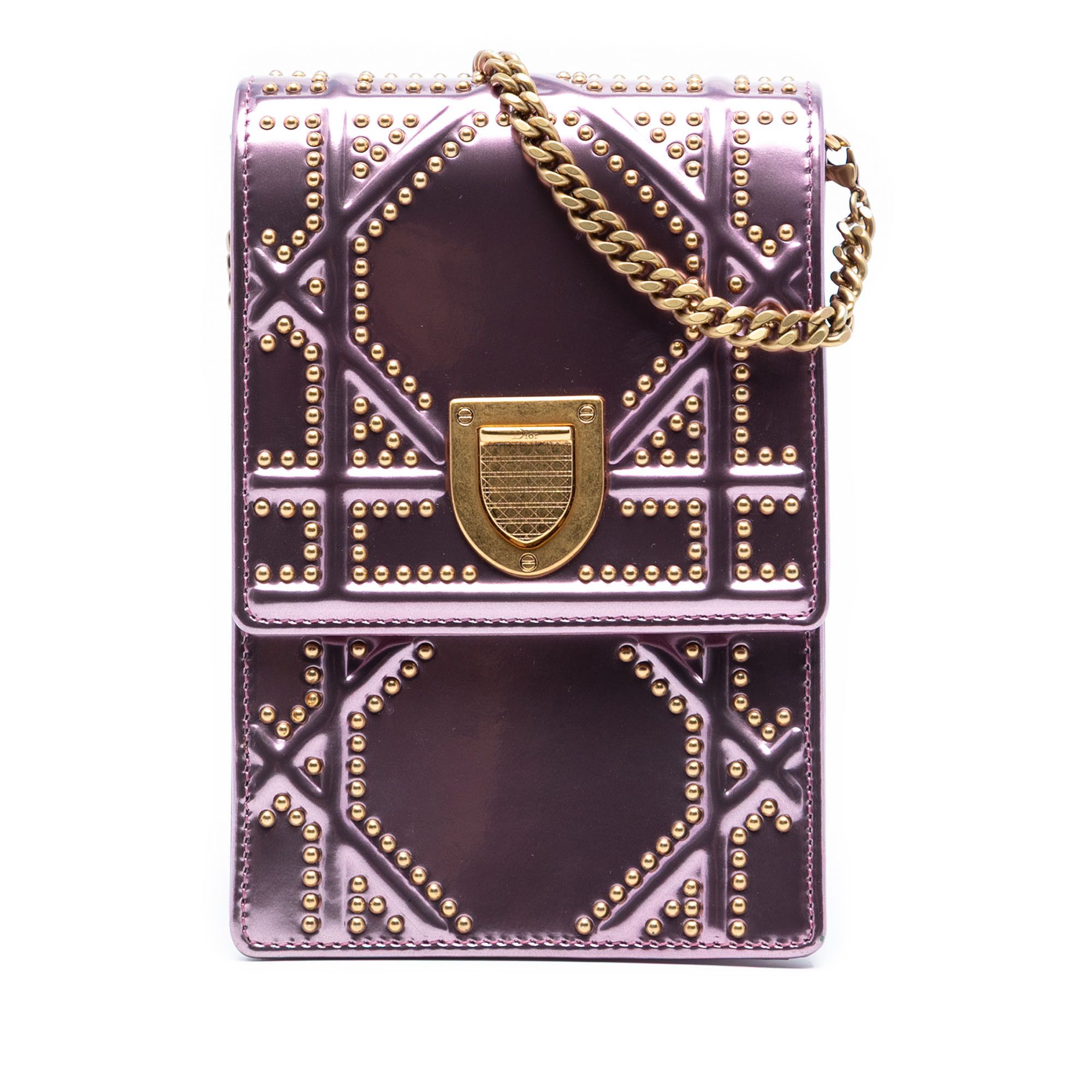 Dior Dior Metallic Studded Calfskin Vertical Diorama Size ONE SIZE - 1 Thumbnail