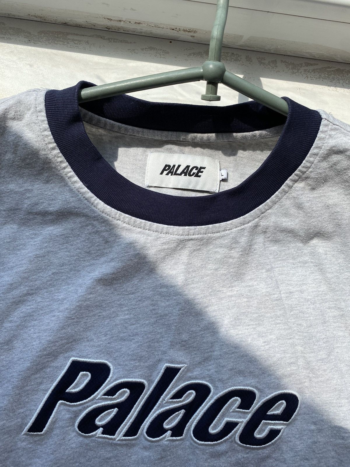 Palace PALACE DUO PANEL T-SHIRT - Sz LGrey White Skateboard Street Size US L / EU 52-54 / 3 - 5 Thumbnail