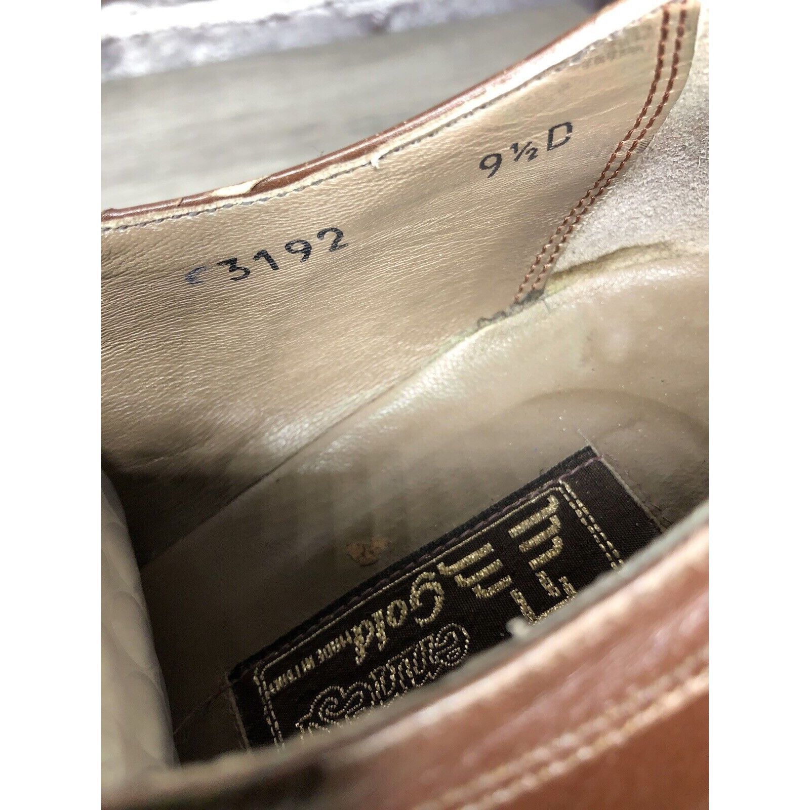 Other Ennesi Gold VTG Brown Leather Derby Lace Up Dress Shoes Men Size US 9.5 / EU 42-43 - 11 Thumbnail