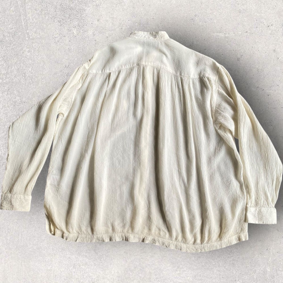 Issey Miyake Vintage SS91 Wrinkle Oversize Shirt Size US M / EU 48-50 / 2 - 2 Thumbnail