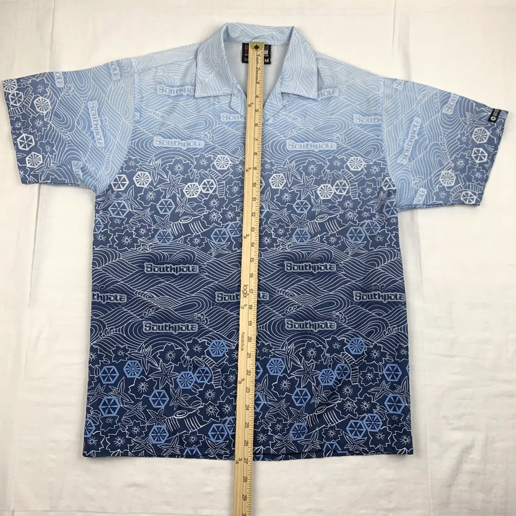 Southpole VINTAGE Southpole Shirt Adult Medium Blue Short Sleeve Button-Up 90s Y2K USA Mens Size US M / EU 48-50 / 2 - 5 Thumbnail