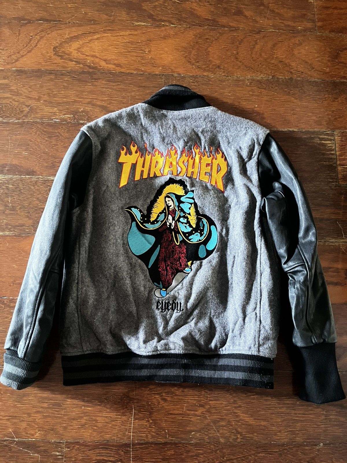 Thrasher Thrasher EYEDY Varsity Leather Wool Jacket Size US L / EU 52-54 / 3 - 2 Thumbnail