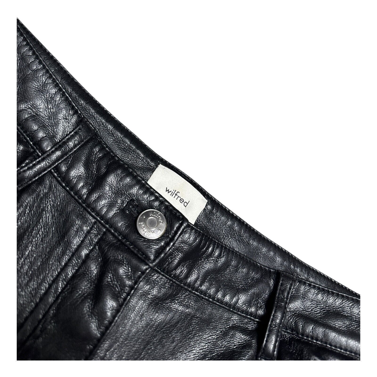 Aritzia WILFRED Aritzia VEGAN FAUX LEATHER Designer Shiny Pants 4 Size 28" / US 6 / IT 42 - 3 Thumbnail