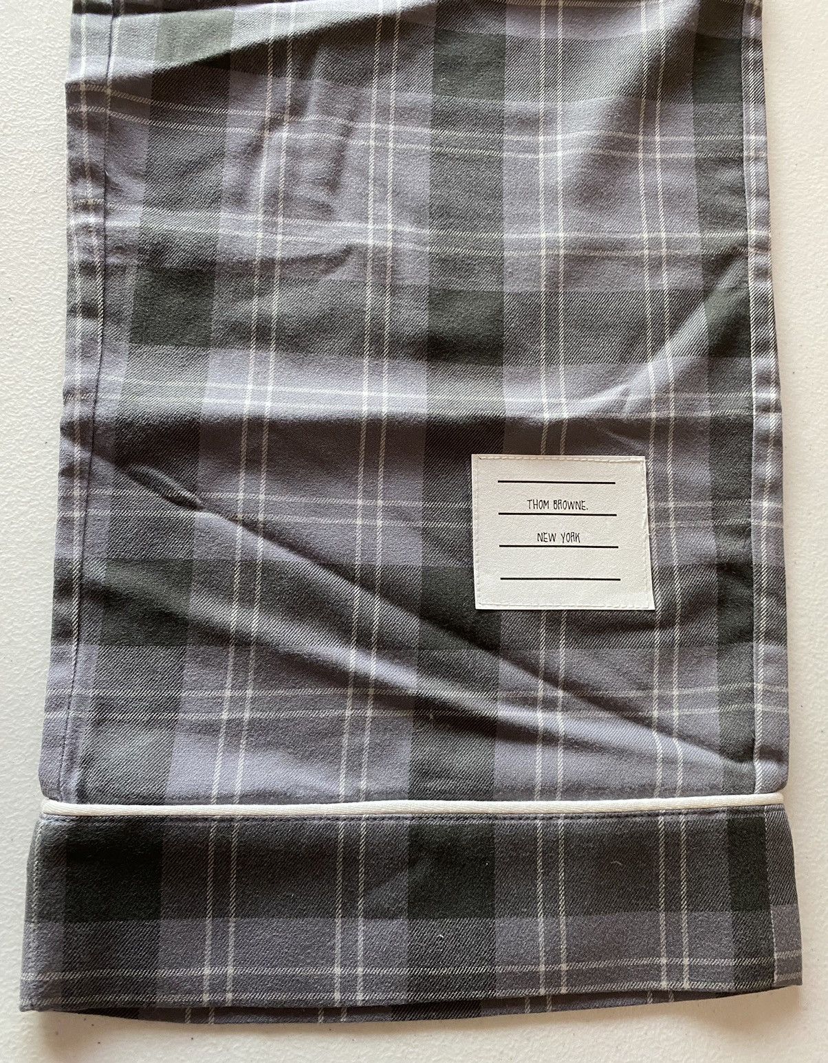 Thom Browne Thom Browne grey/lt grey flannel windowpane check 1 NWT Size US 35 - 4 Thumbnail