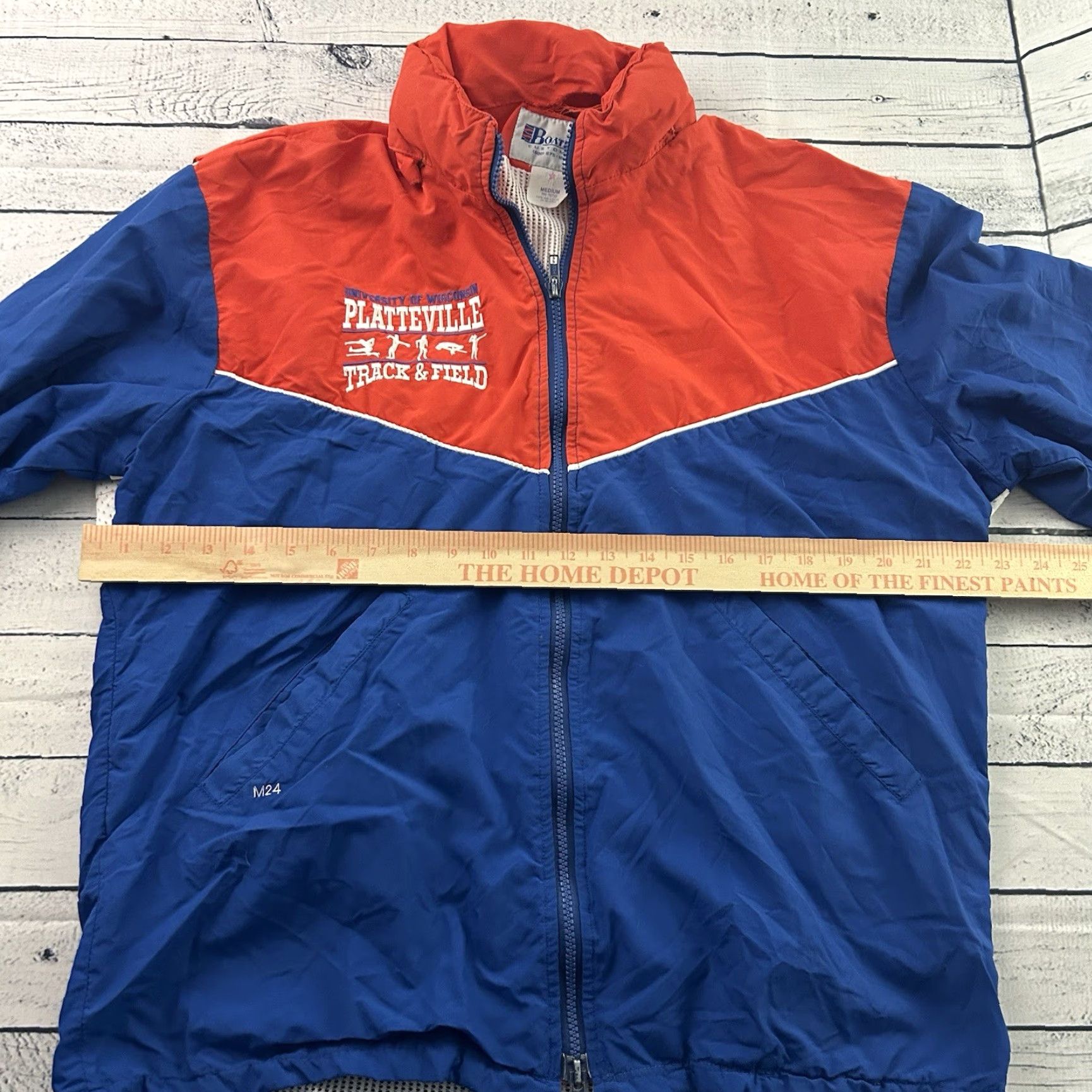VINTAGE Boathouse Windbreaker Jacket Mens M Hooded Full Zip