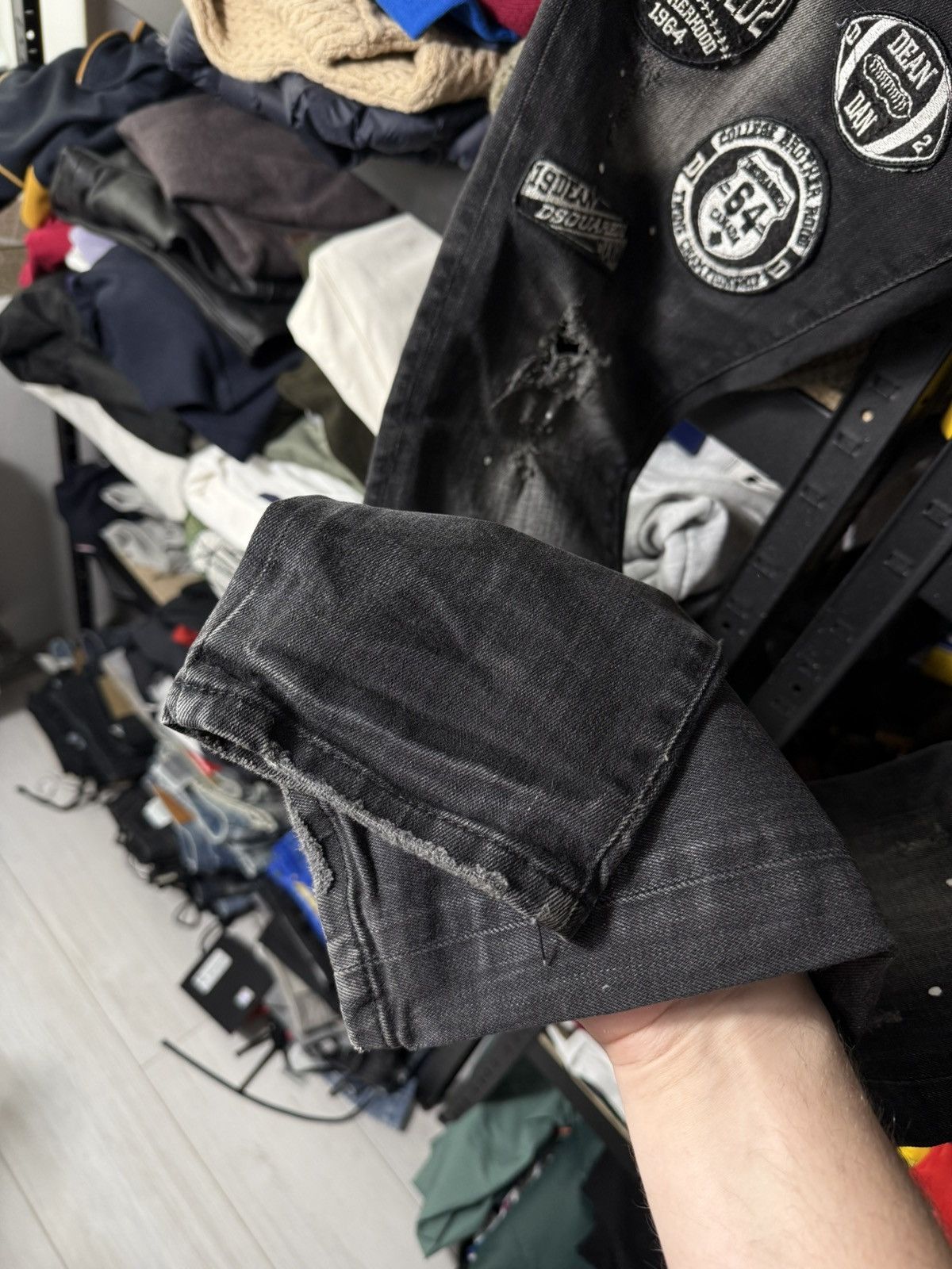 Dsquared2 Dsquared2 Distressed Black Jeans Size 48 Patch Logo Slim Fit Size US 32 / EU 48 - 9 Thumbnail