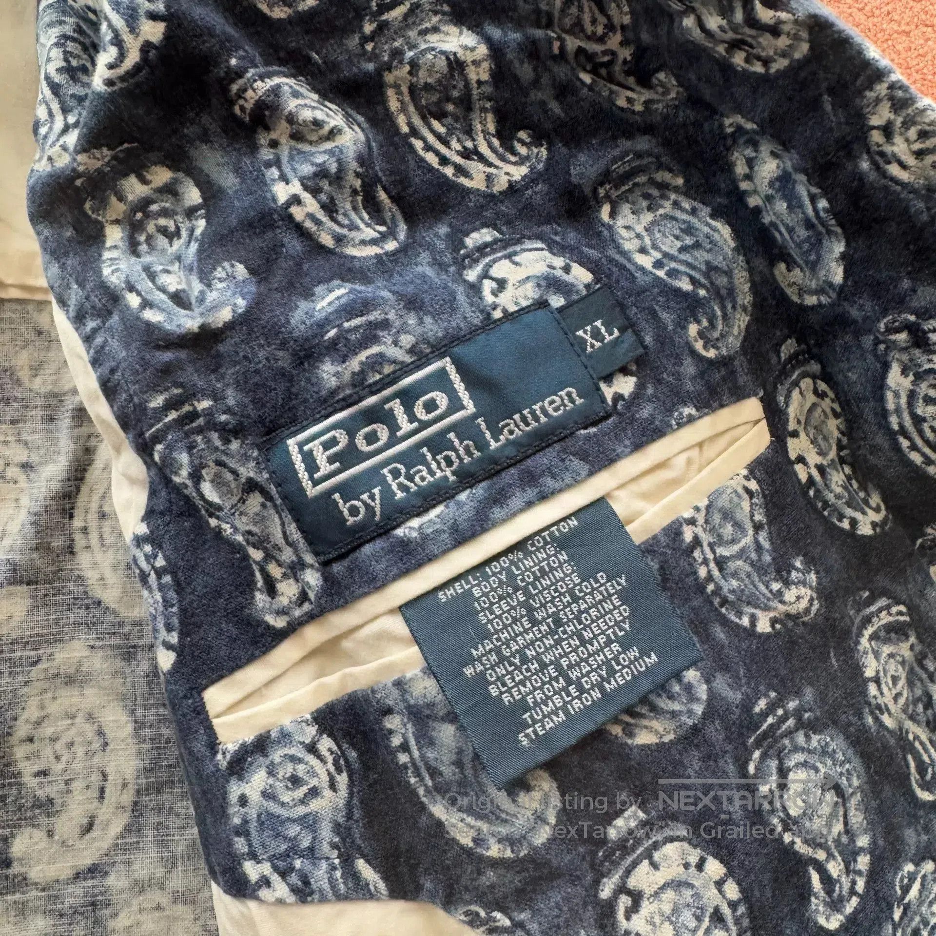 Polo Ralph Lauren Ralph Lauren Indigo Paisley Cotton Blazer. Size US XL / EU 56 / 4 - 6 Thumbnail
