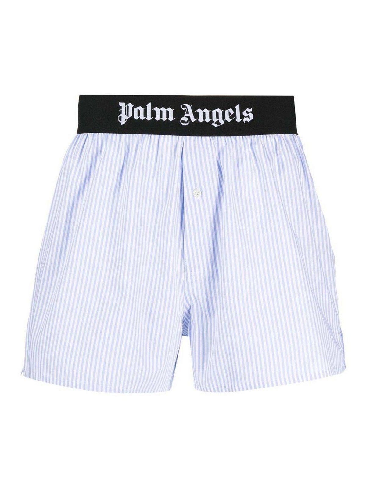 o1gr1nt0425 Classic Logo Striped Boxer Short in Light Blue