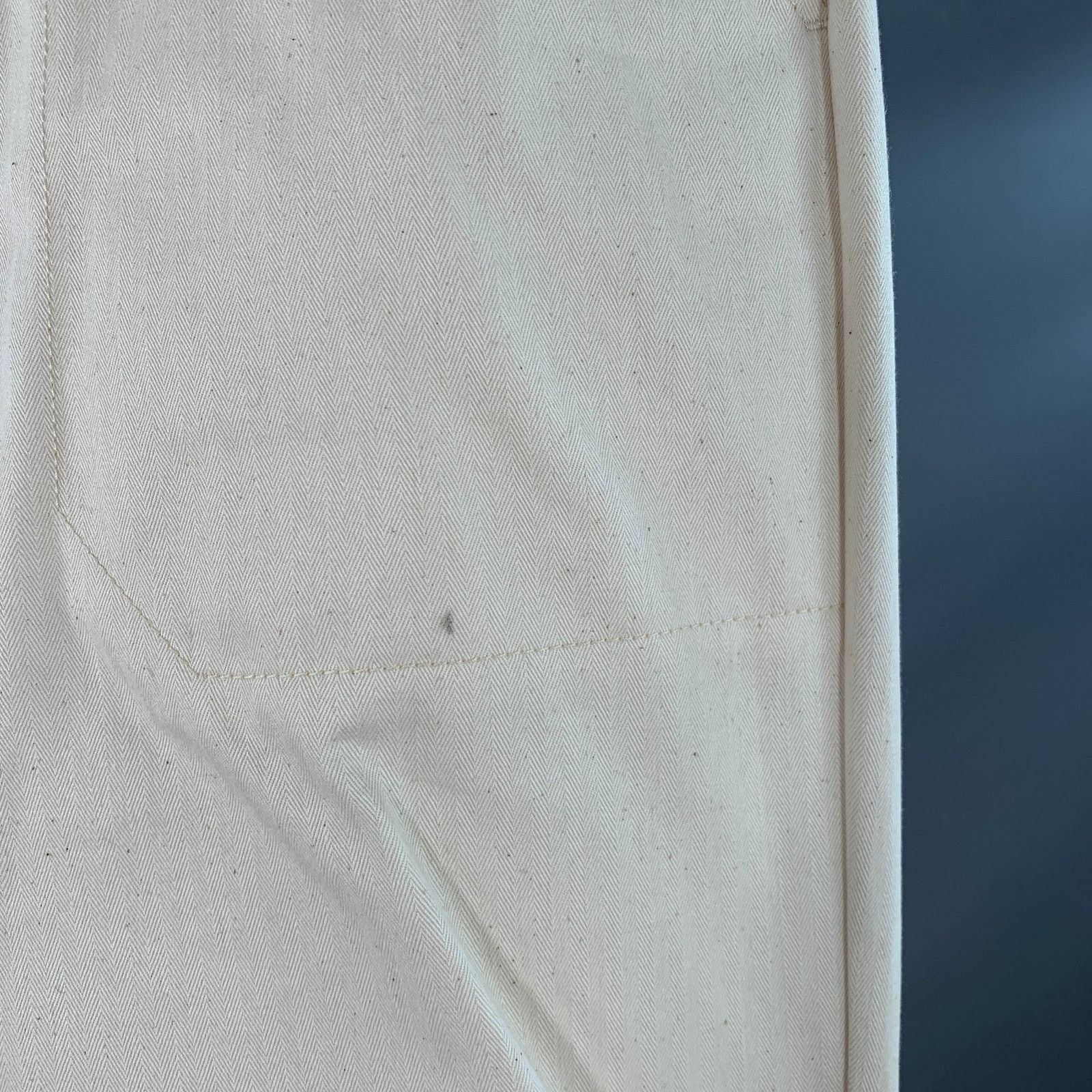Prada Beige Cotton Herringbone Tapered Elastic Cuffs Zip Fly Pants Size US 36 / EU 52 - 5 Thumbnail