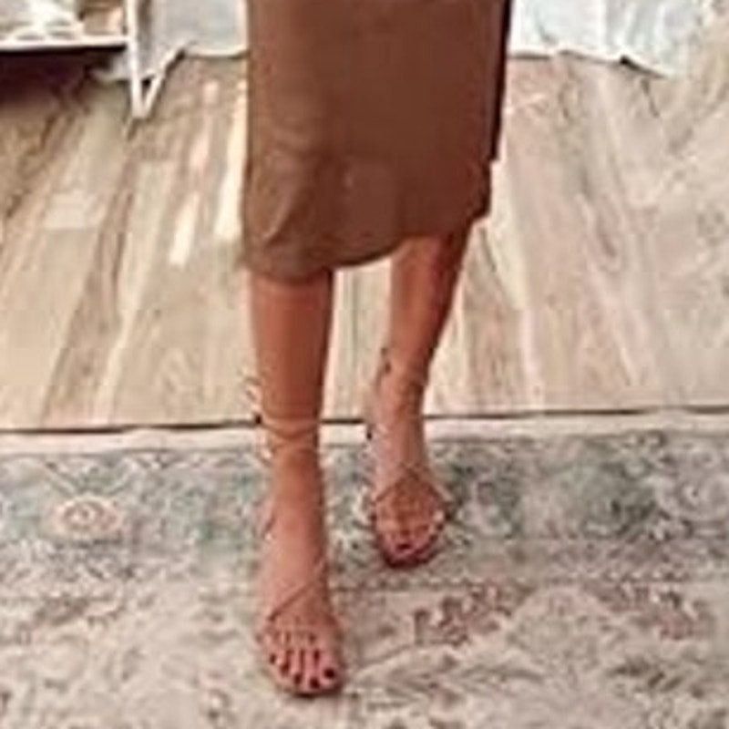 Other Ermonn Size 10 Brown Open Toe Lace Up Gladiator Sandals Size US 10 / IT 40 - 5 Thumbnail