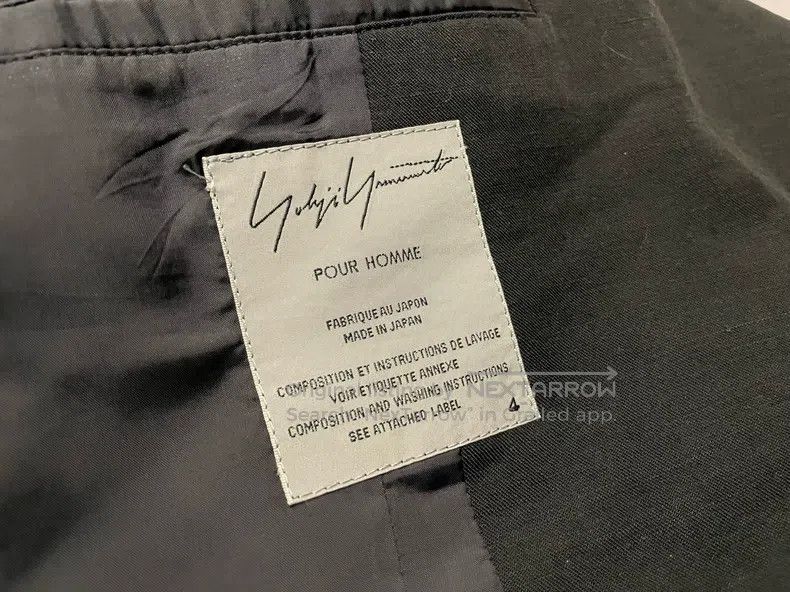 Yohji Yamamoto Yohji Yamamoto Bias cut collarless blazer jacket Size US XL / EU 56 / 4 - 5 Thumbnail