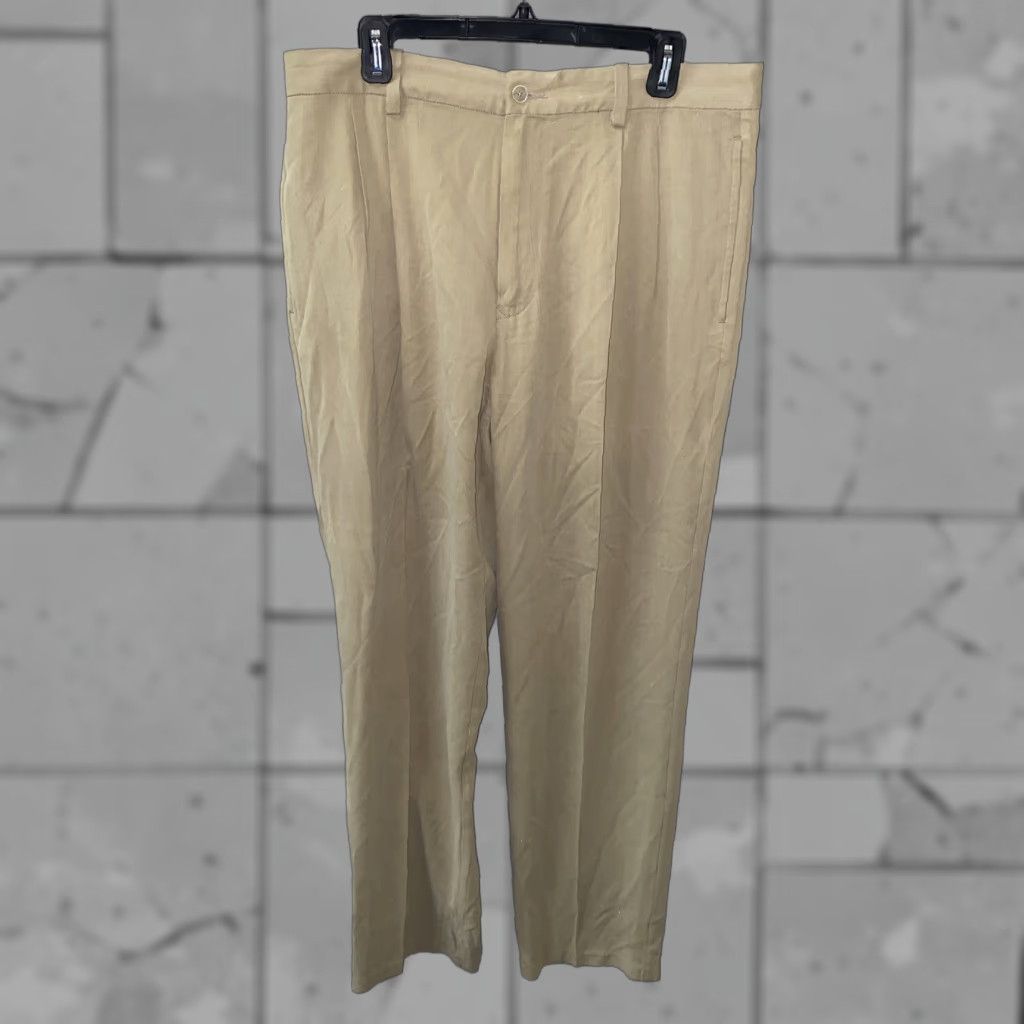 Tommy Bahama Tommy Bahama Mens Casual Pants Size 35 Waist Beige Silk Rayon Fit Regular Inseam 32 Size US 35 - 1 Thumbnail