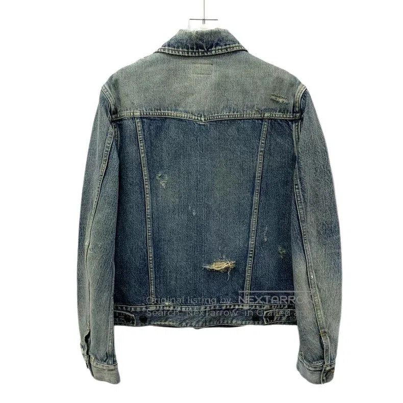 Yves Saint Laurent YSL Blue Washed Denim Jacket S. Size US S / EU 44-46 / 1 - 2 Thumbnail