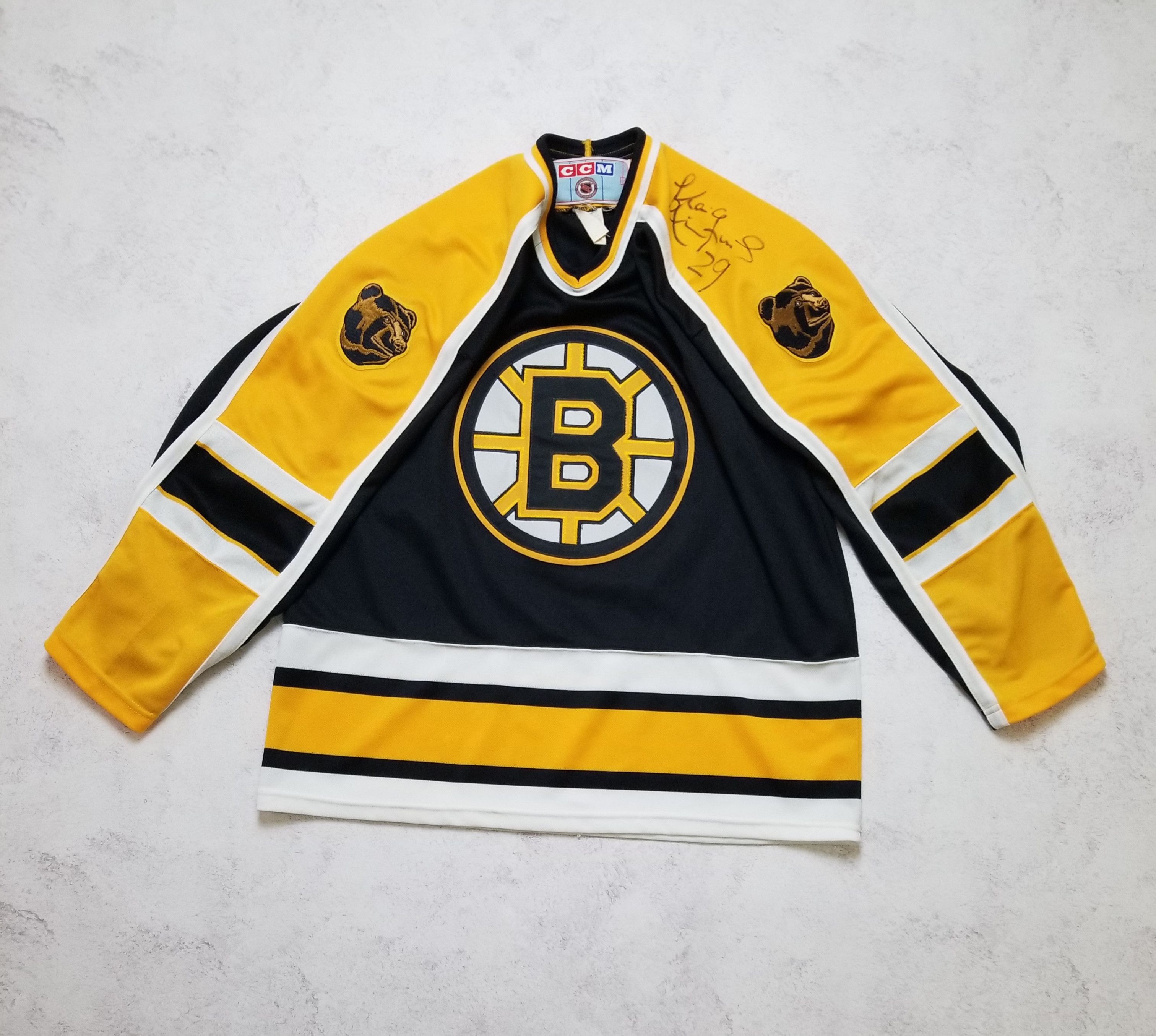 Ccm Vintage Boston Bruins CCM Maska Ice Hockey NHL Jersey Size US L / EU 52-54 / 3 - 2 Thumbnail