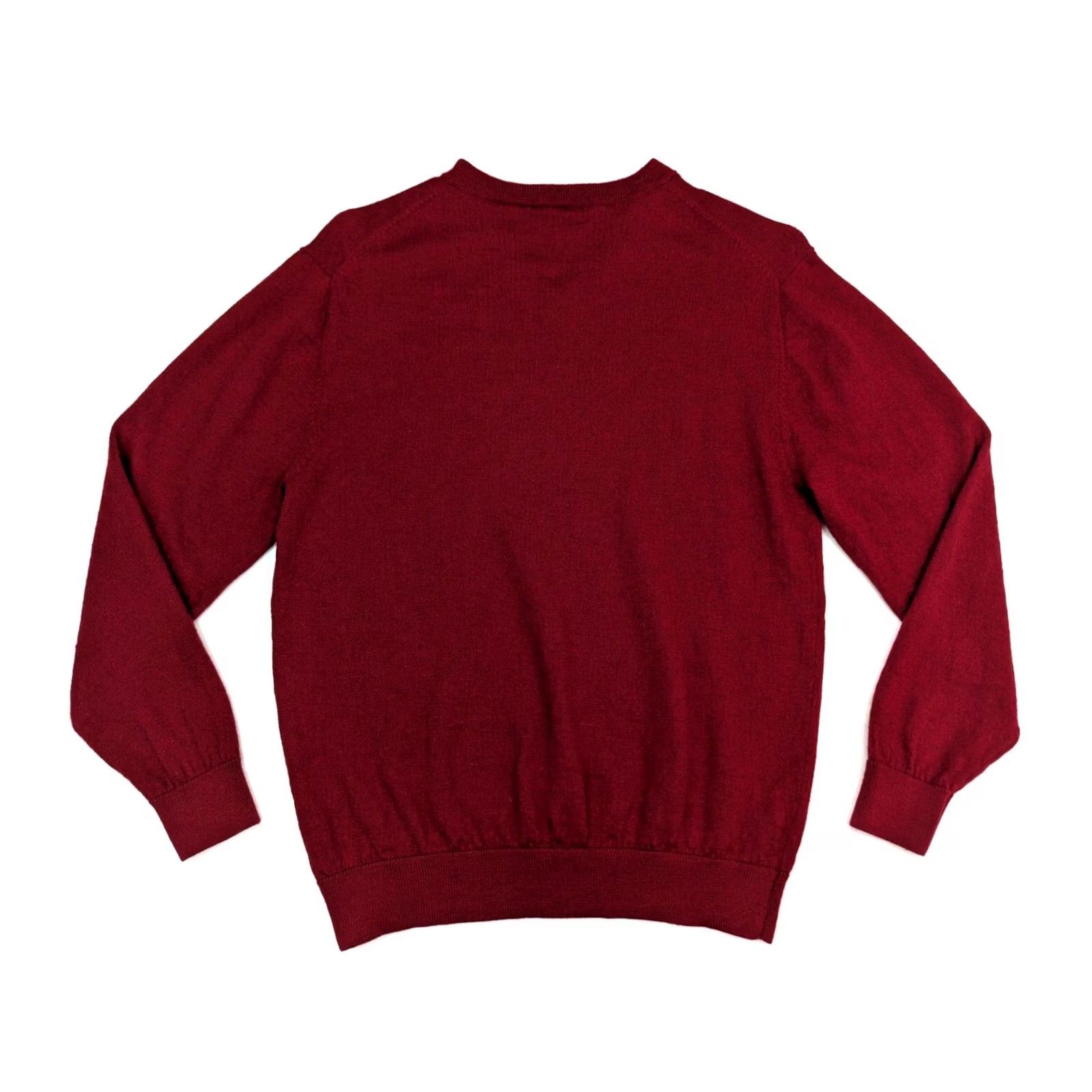 Vintage Turnbury Merino Wool Long Sleeve V-Neck Pullover Sweater Men M Cranberry Red Size US M / EU 48-50 / 2 - 7 Thumbnail